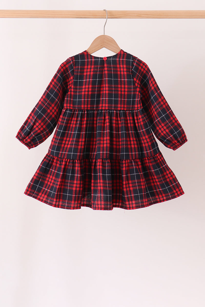 Red plaid dress