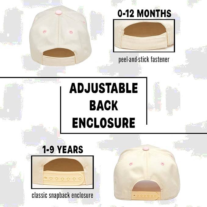 Kid/Baby 2Tone VintageCap Literally Just a Girl - Rose/Beige