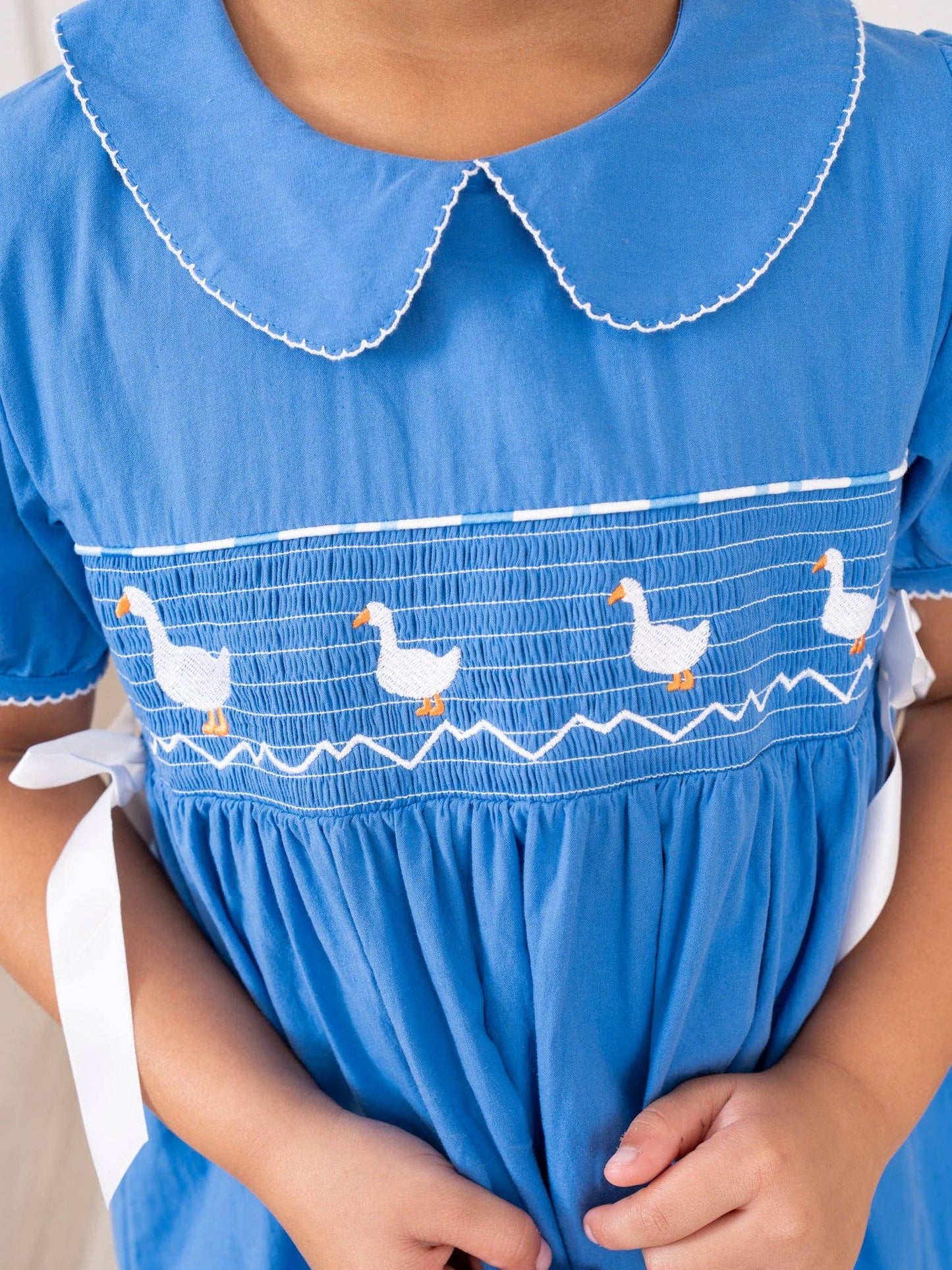 Darling Duckies Smocked Dress