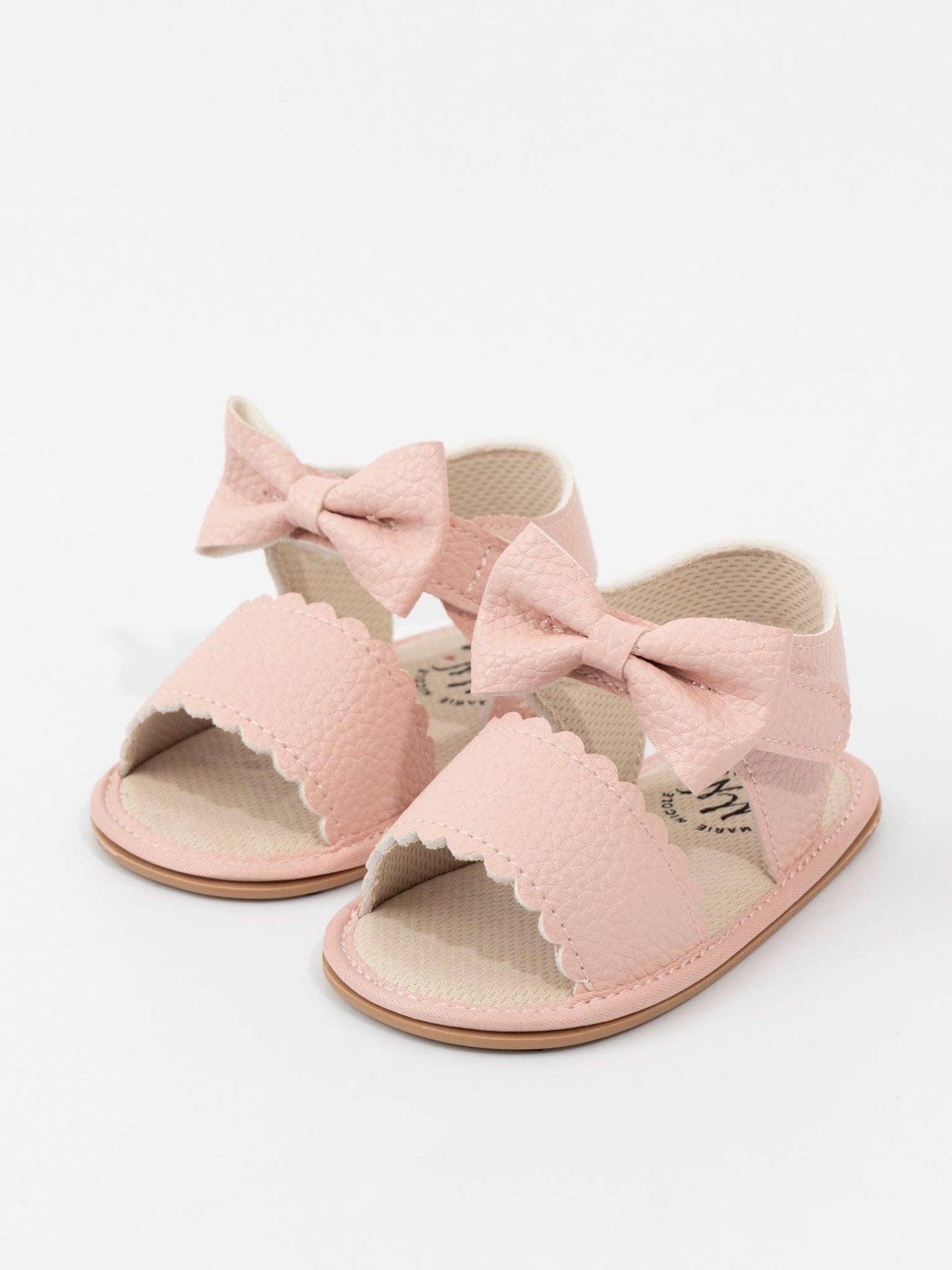 Scalloped Bows Baby Sandals