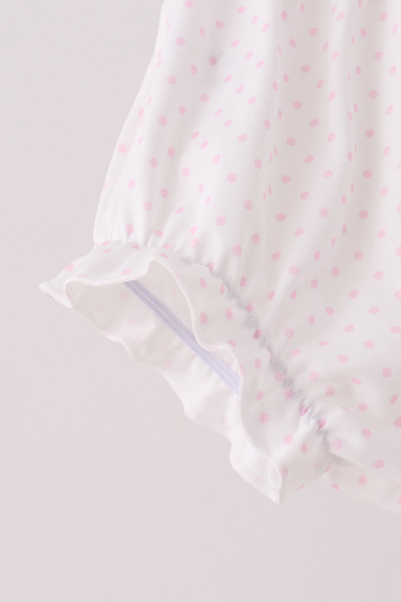 Pink nutcracker embroidery ruffle bloomer set