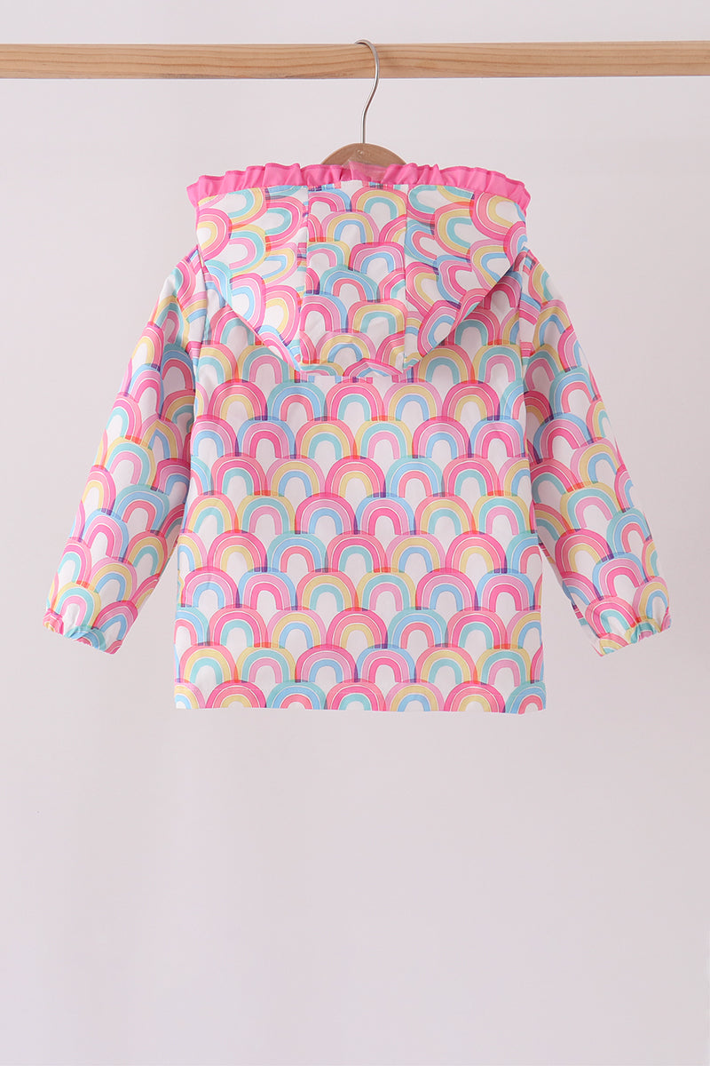 Rainbow Ruffle Raincoat