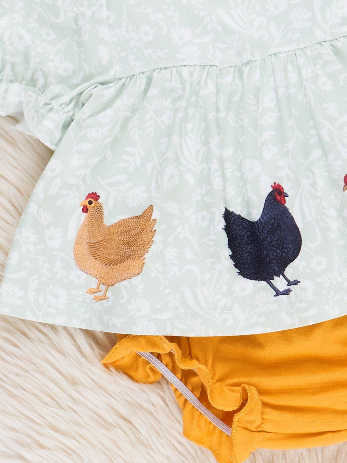 Golden Chicken Party Bloomers Outfit