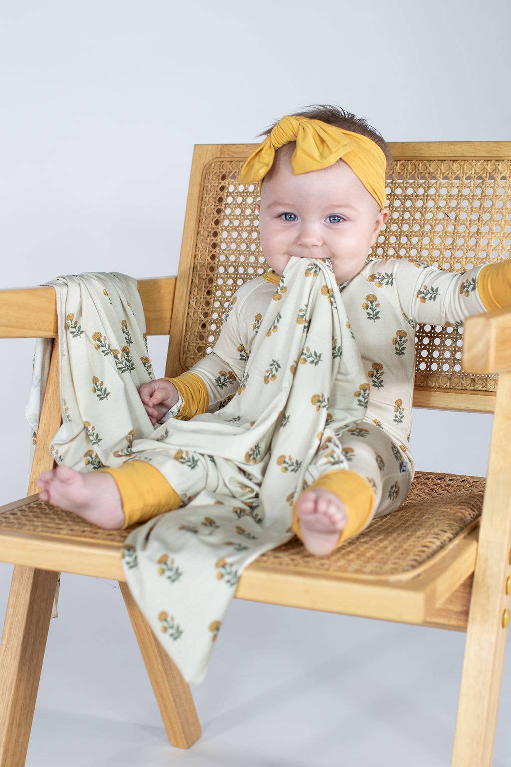 Marigold Block Print - Everything Blanket