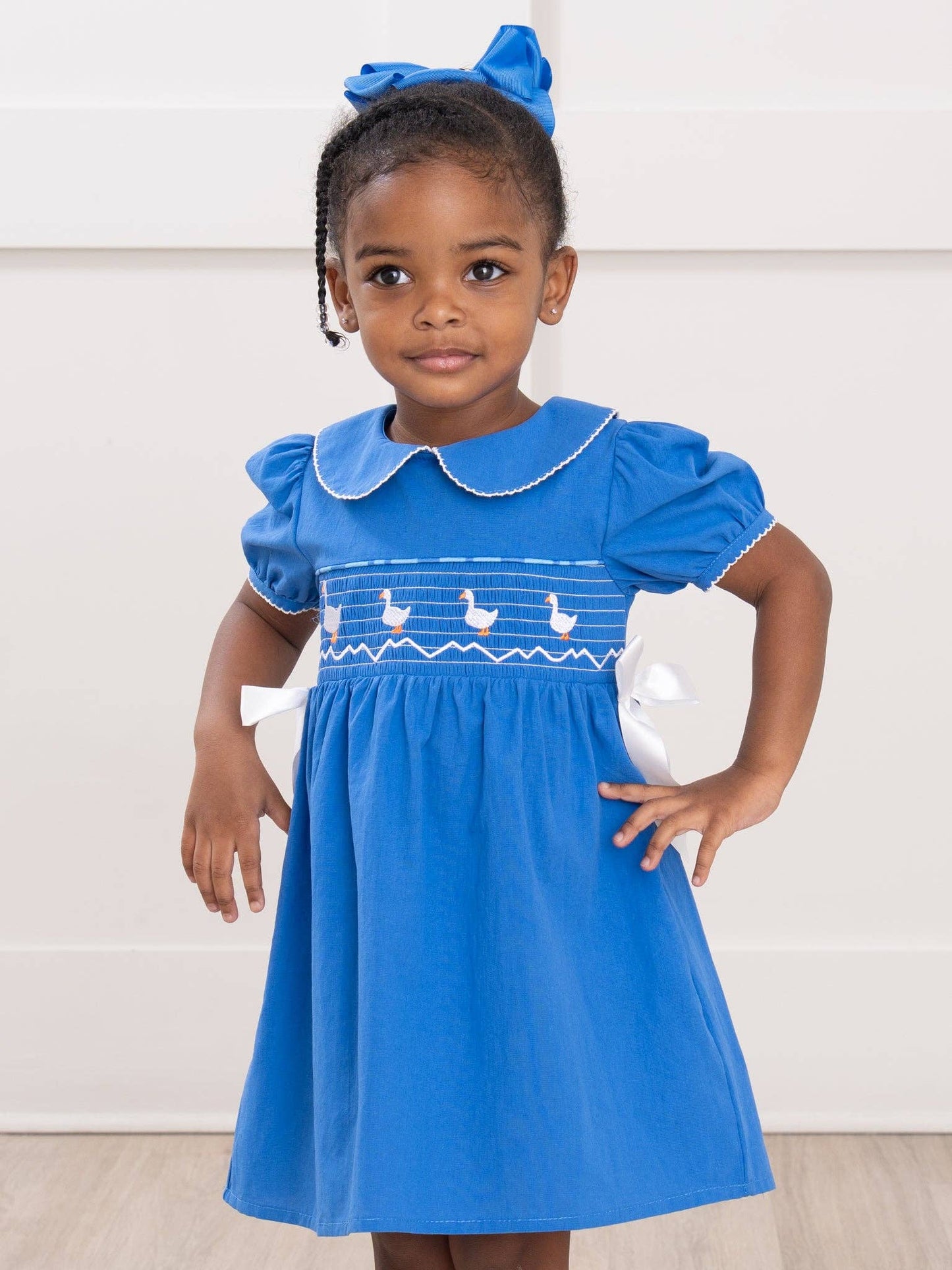 Darling Duckies Smocked Dress
