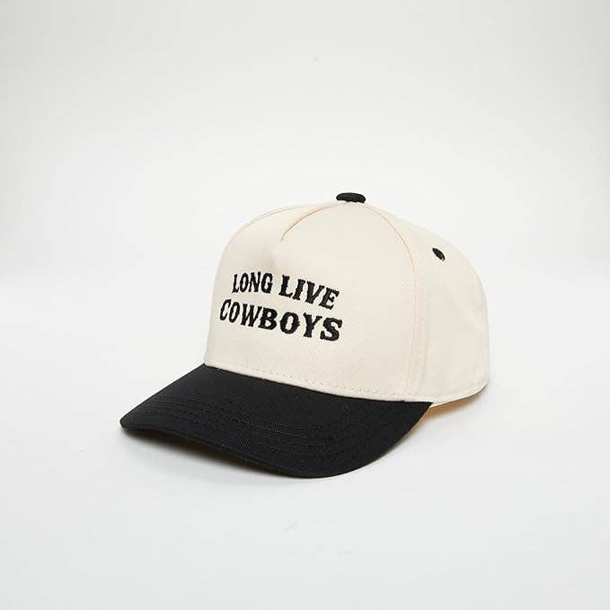Kids/Baby 2-Tone Cap: Long Live Coyboys - Black/Beige