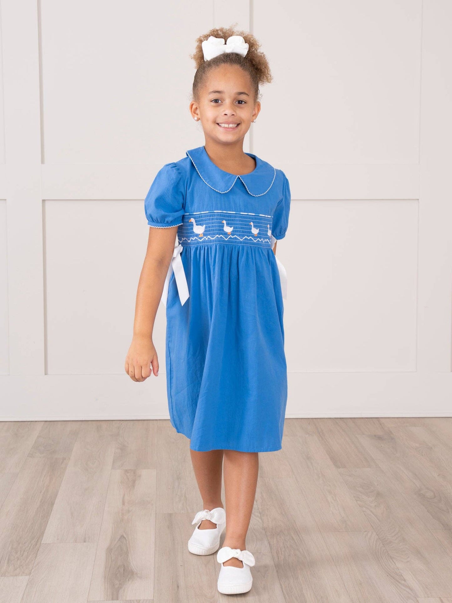 Darling Duckies Smocked Dress