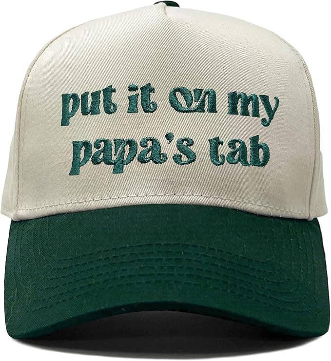 Kids/Baby Two Tone Vintage Cap - Put It on My Papa's Tab