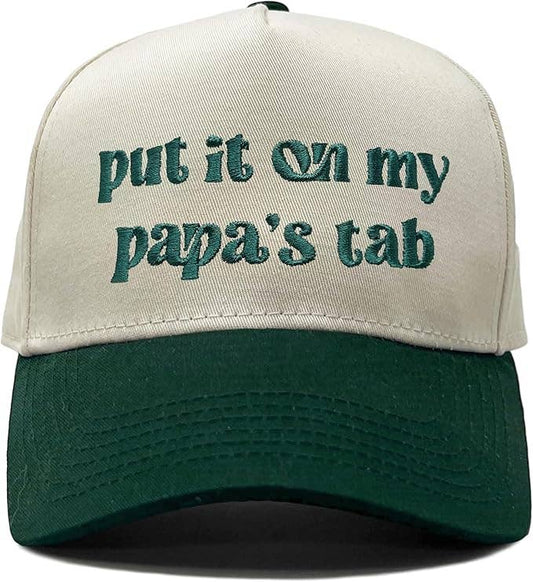 Kids/Baby Two Tone Vintage Cap - Put It on My Papa's Tab