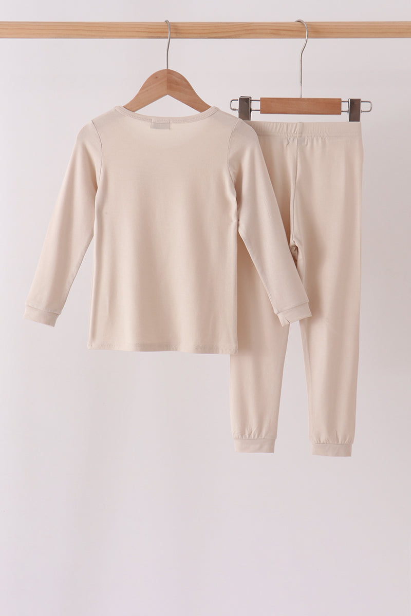 Beige bamboo pajama set – view 5