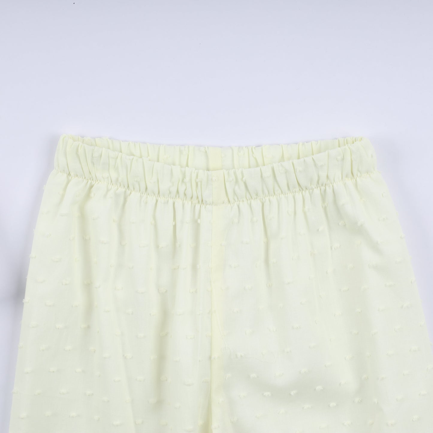 Mustard character hand smocked ruffle pants set