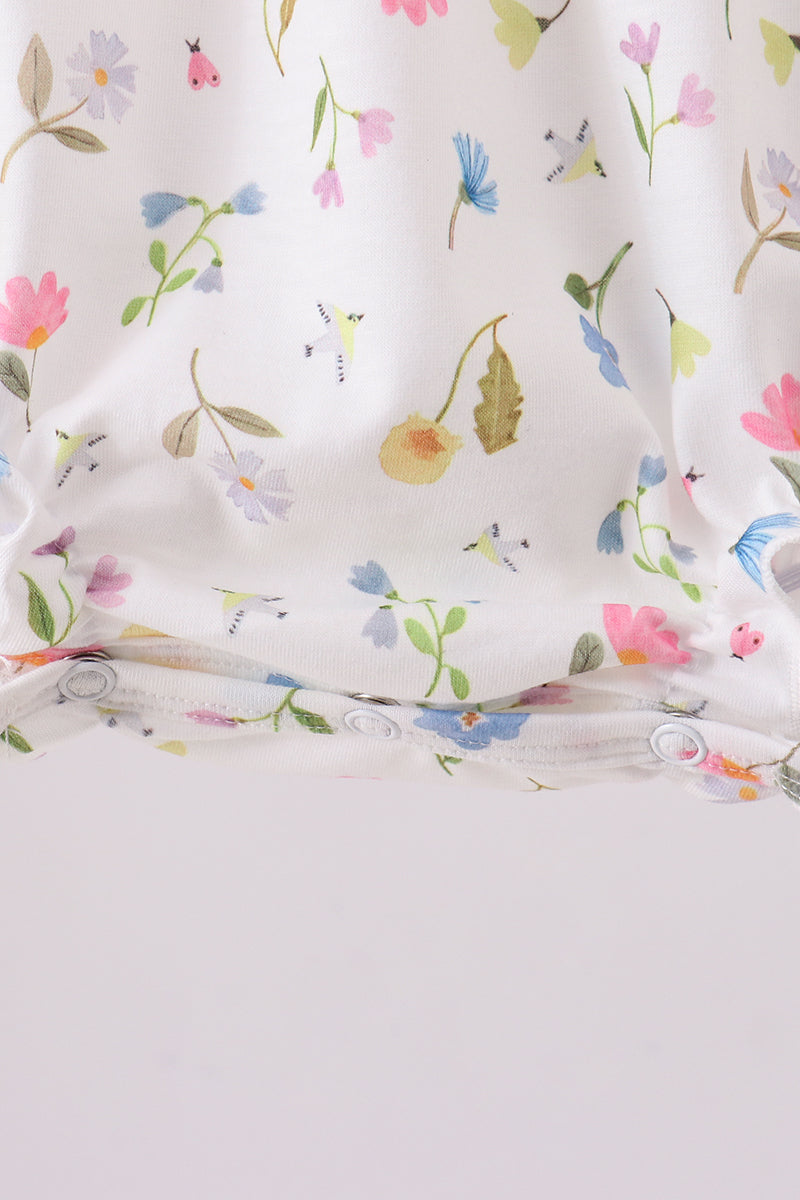 Pink duck smocked bubble