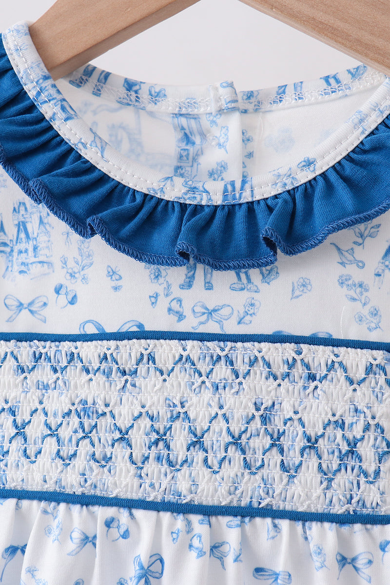 Blue Castle Smocked Ruffle Bubble