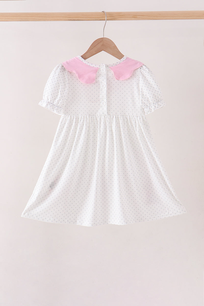 Pink Prayer Embroidery Dress