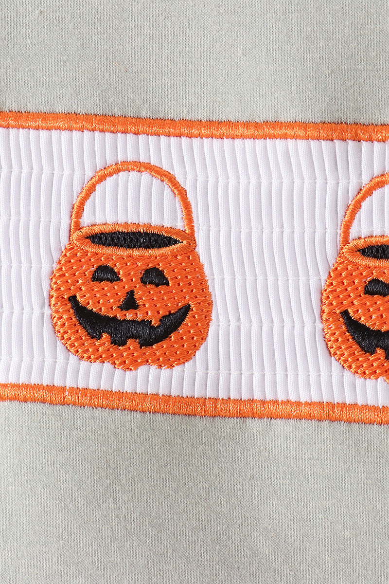 Green Pumpkin Smocked Shorts Set