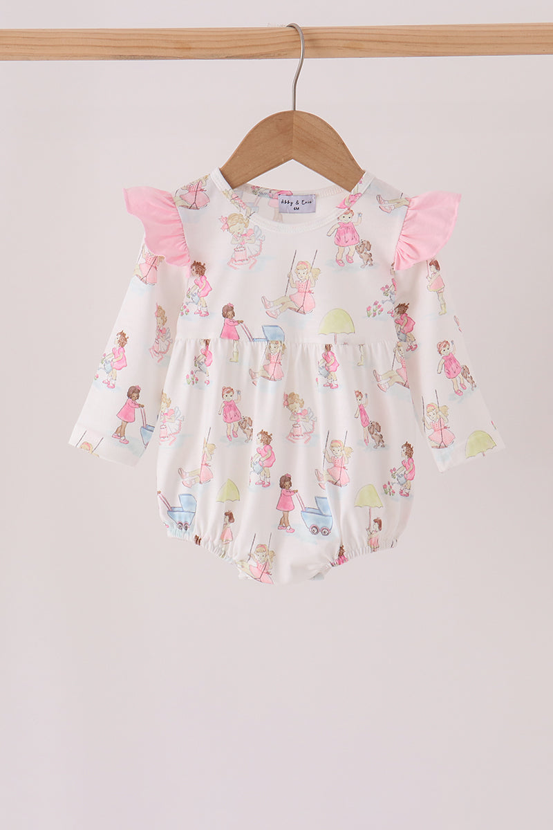 Pink all day adventure ruffle bubble