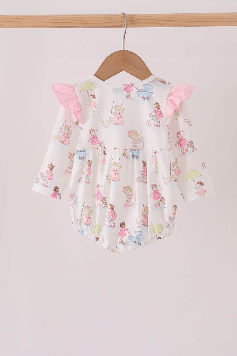 Pink all day adventure ruffle bubble
