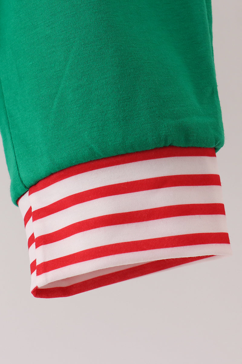 Red Nutcracker Embroidery Stripe Pants Set
