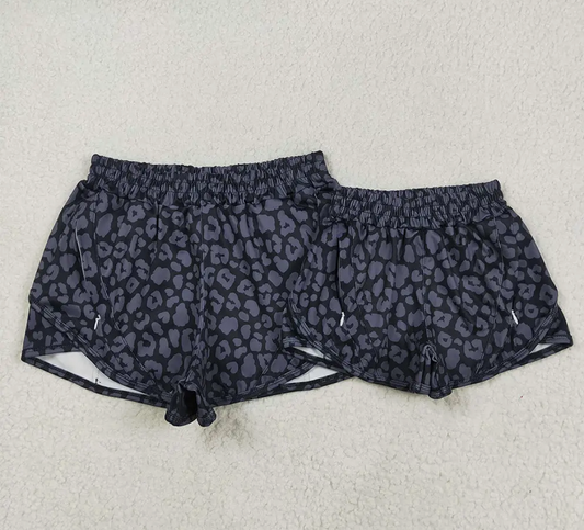 *Pre-Order: Mommy & Me Black Leopard Shorts