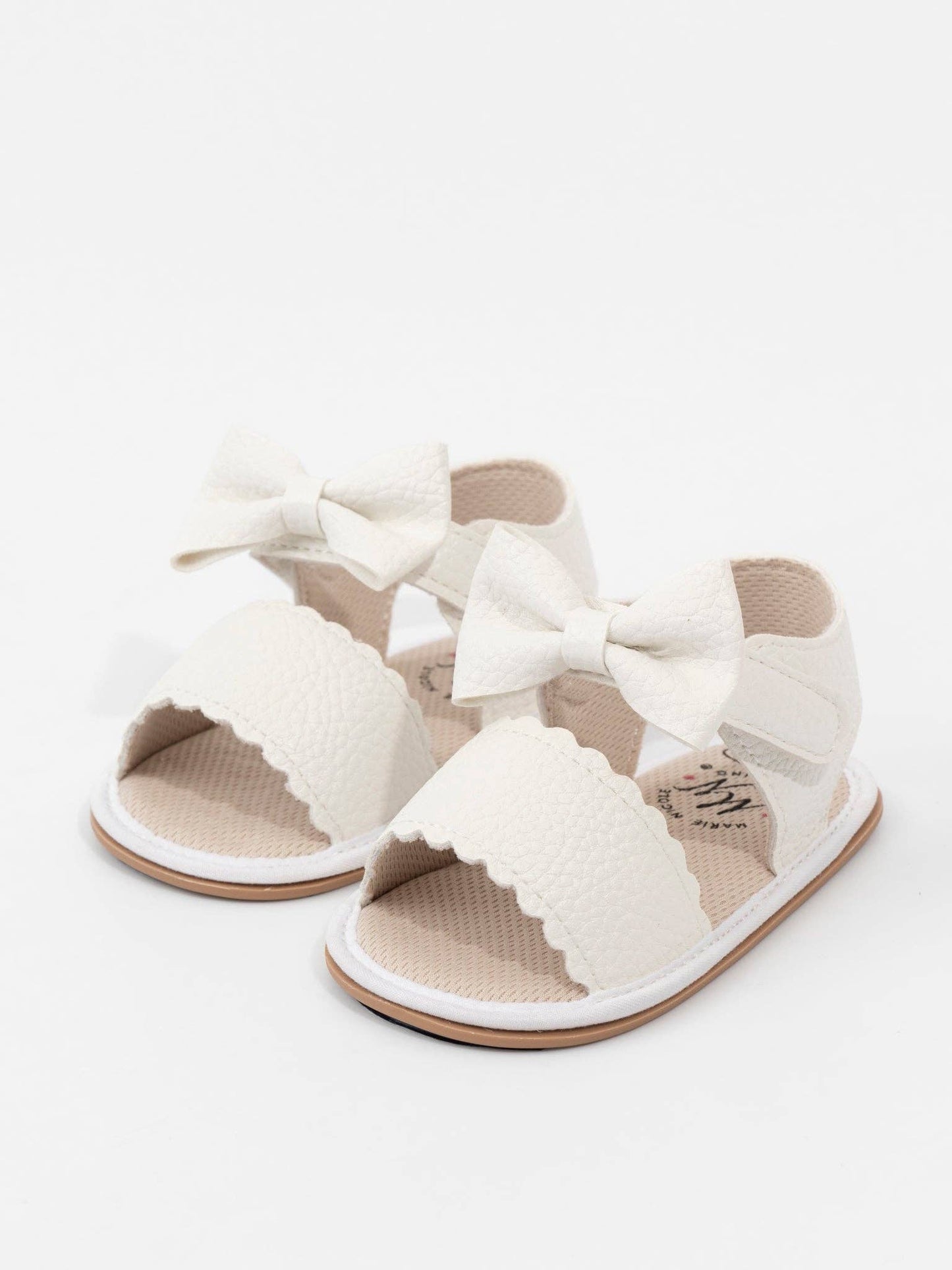 Scalloped Bows Baby Sandals