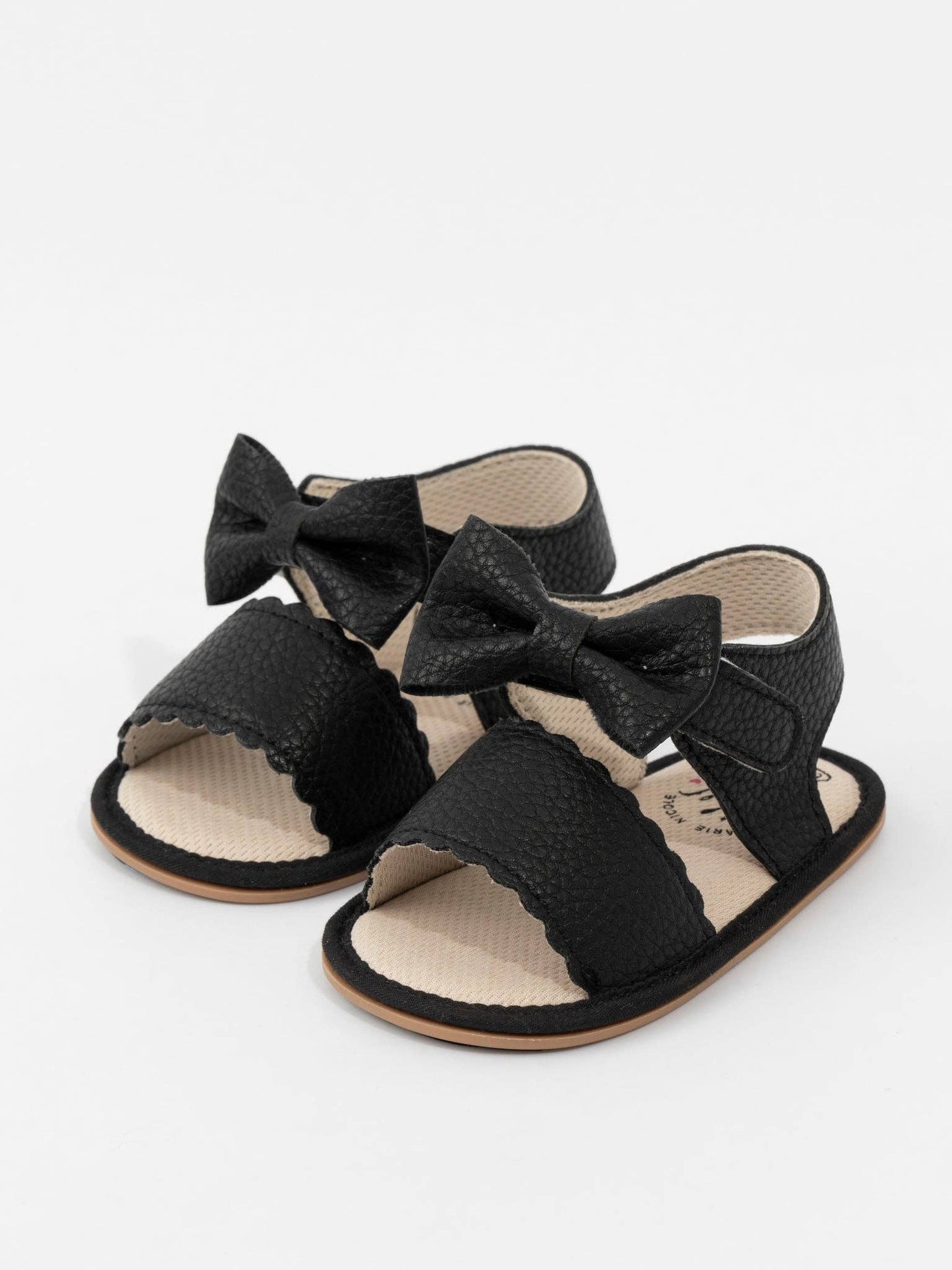 Scalloped Bows Baby Sandals