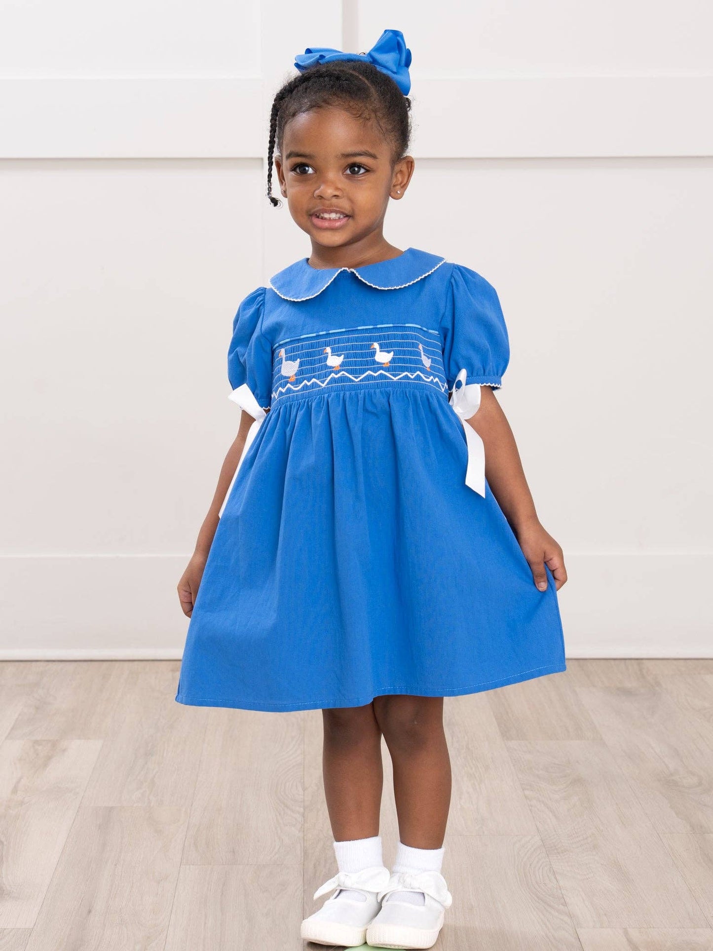 Darling Duckies Smocked Dress