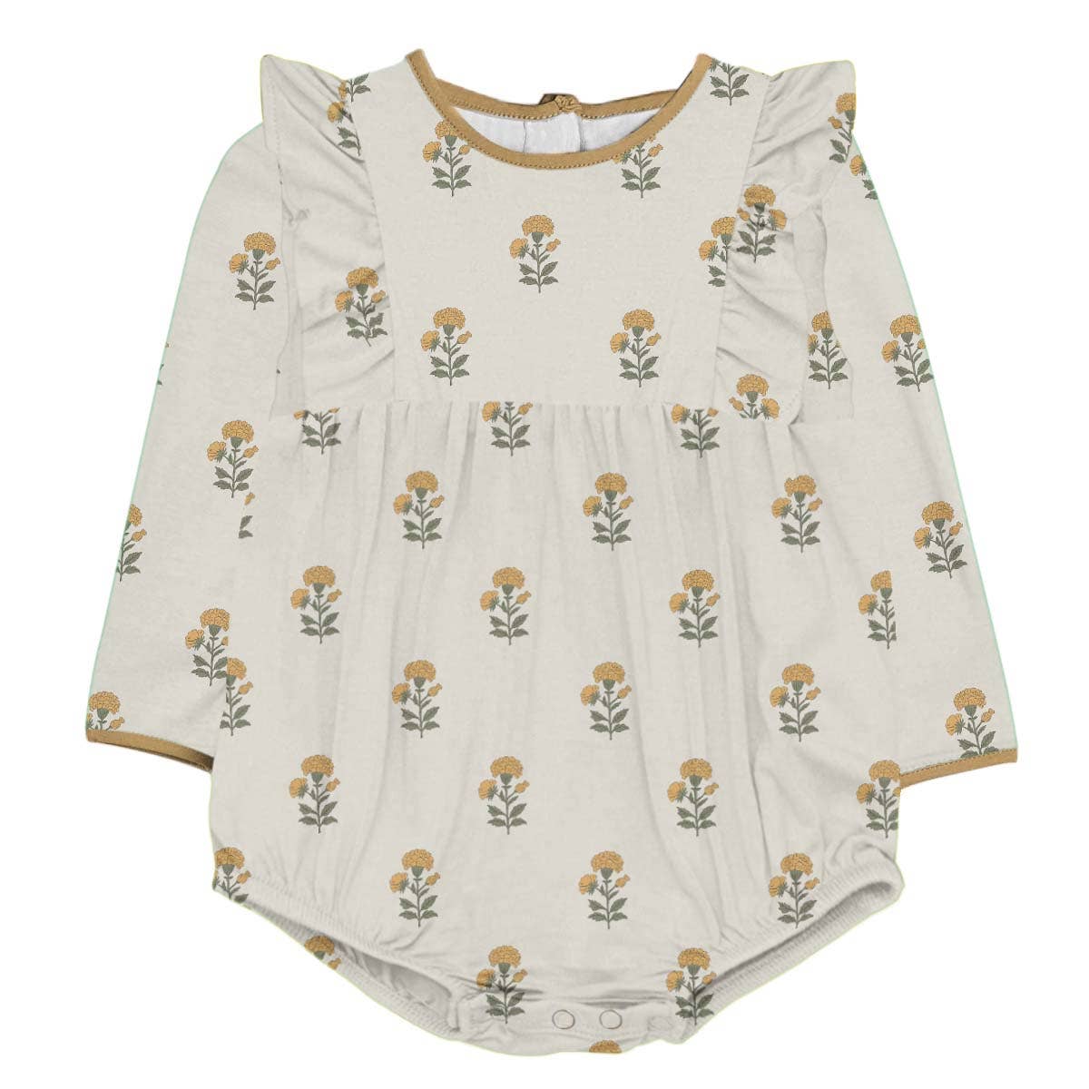 Marigold Block Print - LS Flutter Bubble