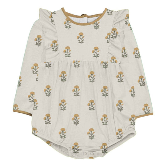 Marigold Block Print - LS Flutter Bubble